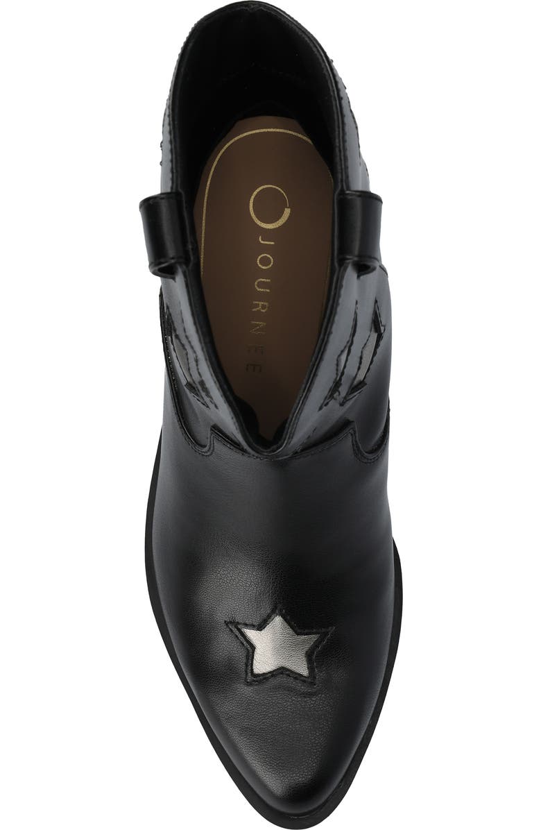 Journee Collection Underwood Star Western Boot, Alternate, color, Black