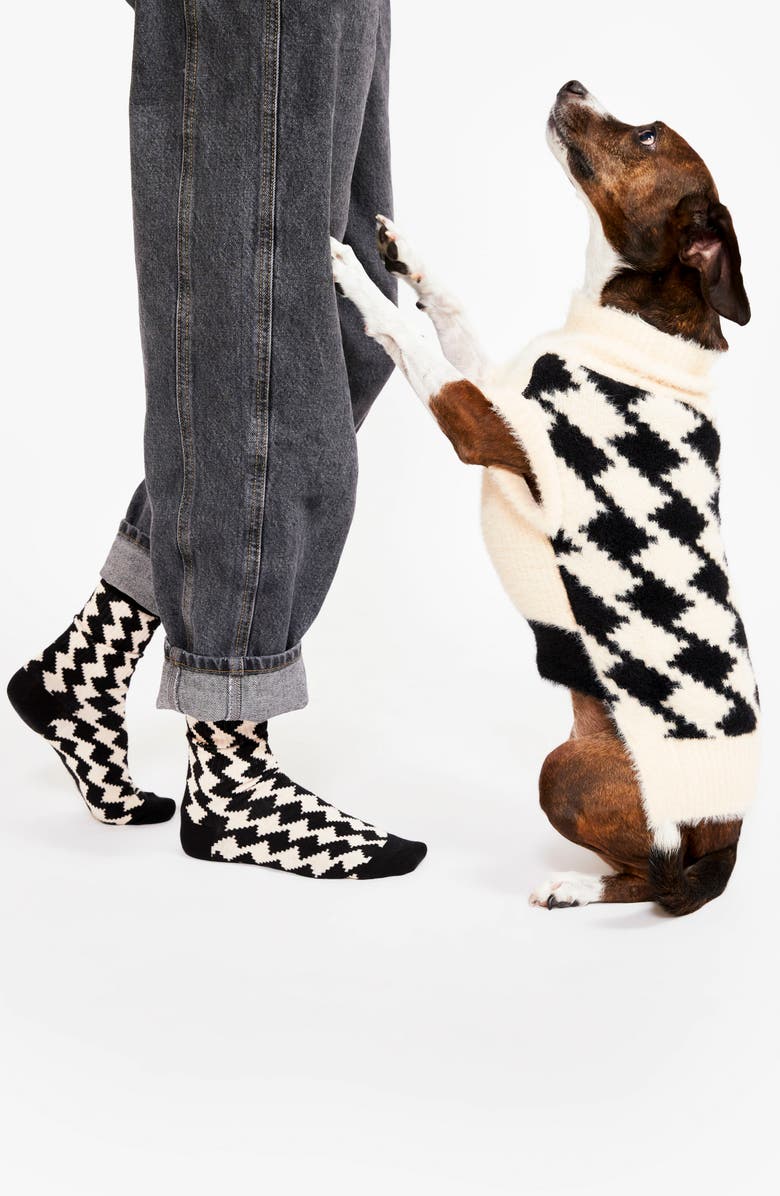 the furryfolks Pixmond Pet Sweater & Crew Socks Set, Alternate, color, Ivory