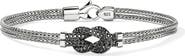 John Hardy Love Knot Bracelet, Black Sapphire, 3.6mm