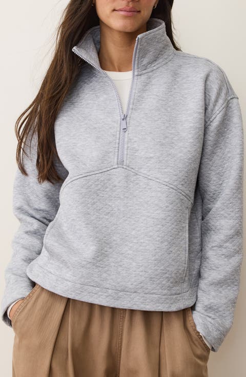 Corbet Quilted Half-Zip Sweatshirt