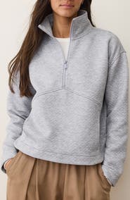 Marine Layer Corbet Quilted Half-Zip Sweatshirt