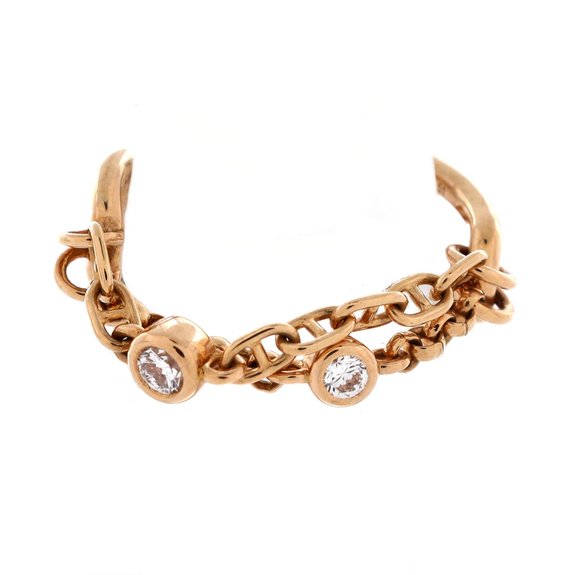 Chaine d'Ancre Chaos Ring 18K Rose Gold with Diamonds Small, Alternate, color, Rose Gold