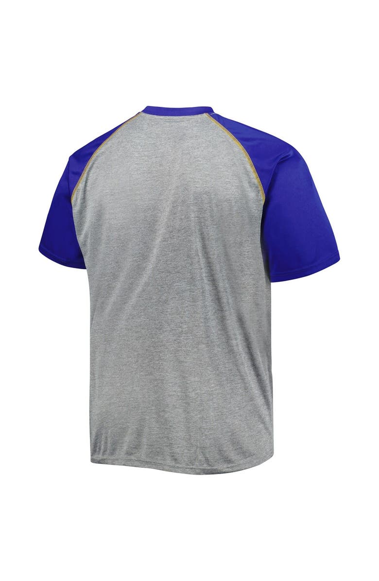 PROFILE Men's Heather Gray St. Louis Blues Big & Tall Logo Raglan T-Shirt, Alternate, color, Heather Gray