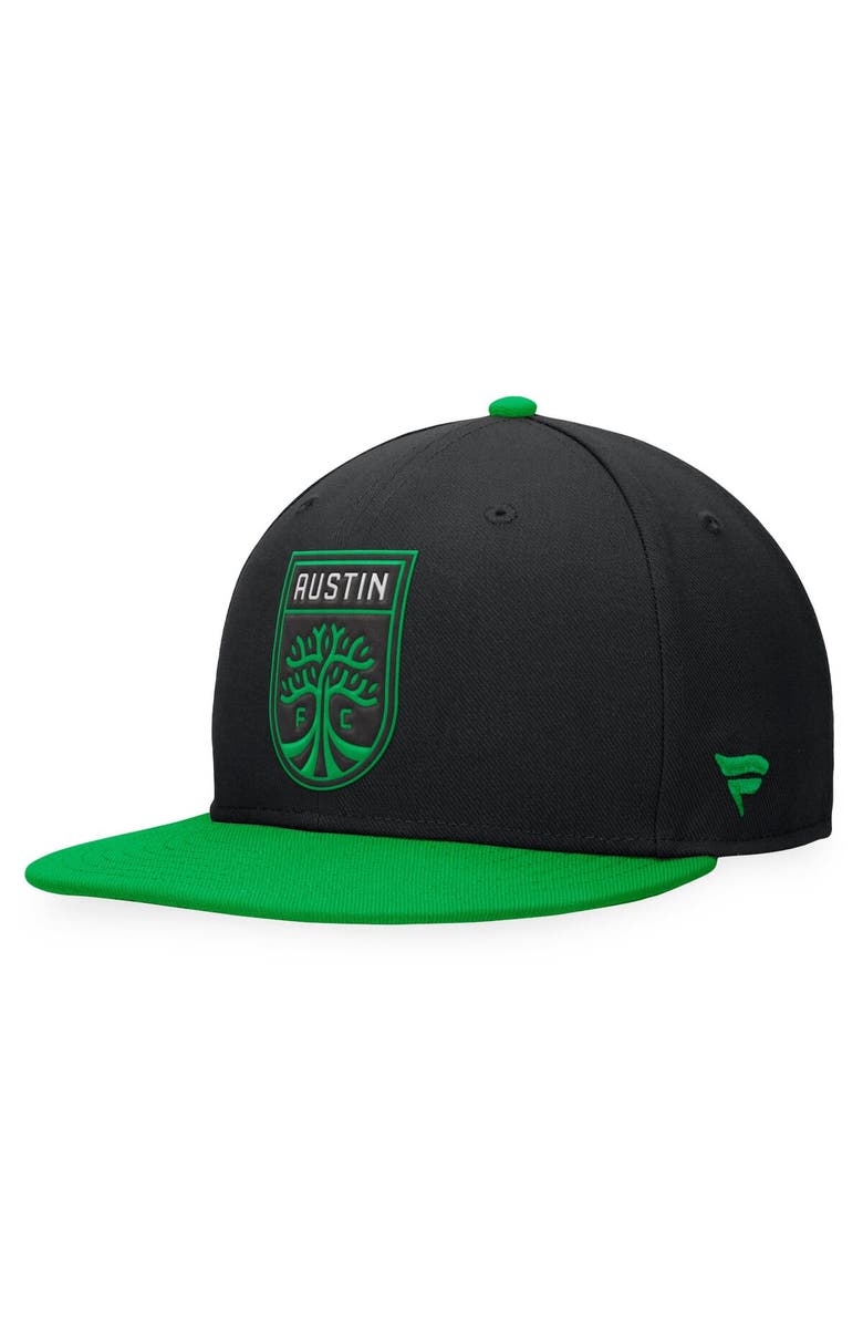 FANATICS Men's Fanatics Branded Black/Green Austin FC Downtown Snapback Hat, Alternate, color, Black