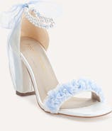 Forever & Always Shoes Michelle Lace Bridal Sandals with Pearls