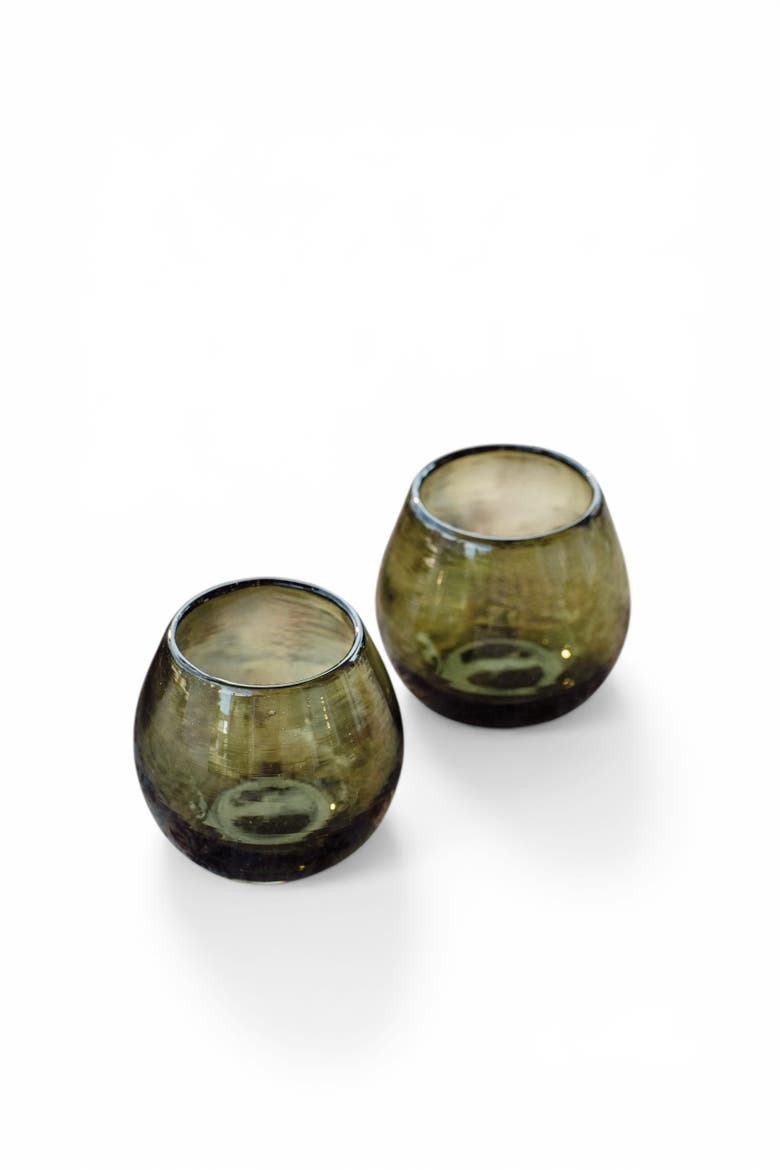 Ronde Blown Glass - Set of 2, Main, color, Olive