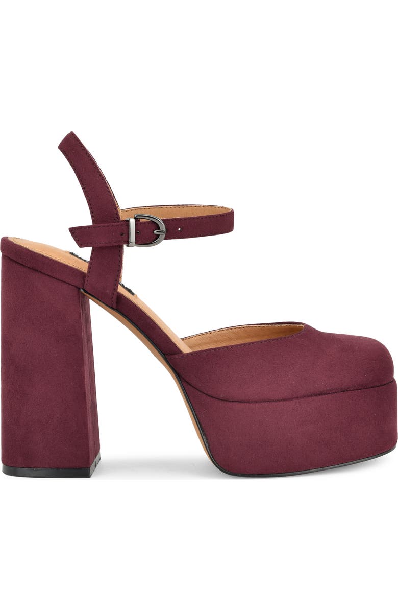 Nine West Stacie Platform Pump, Alternate, color, Dark Red