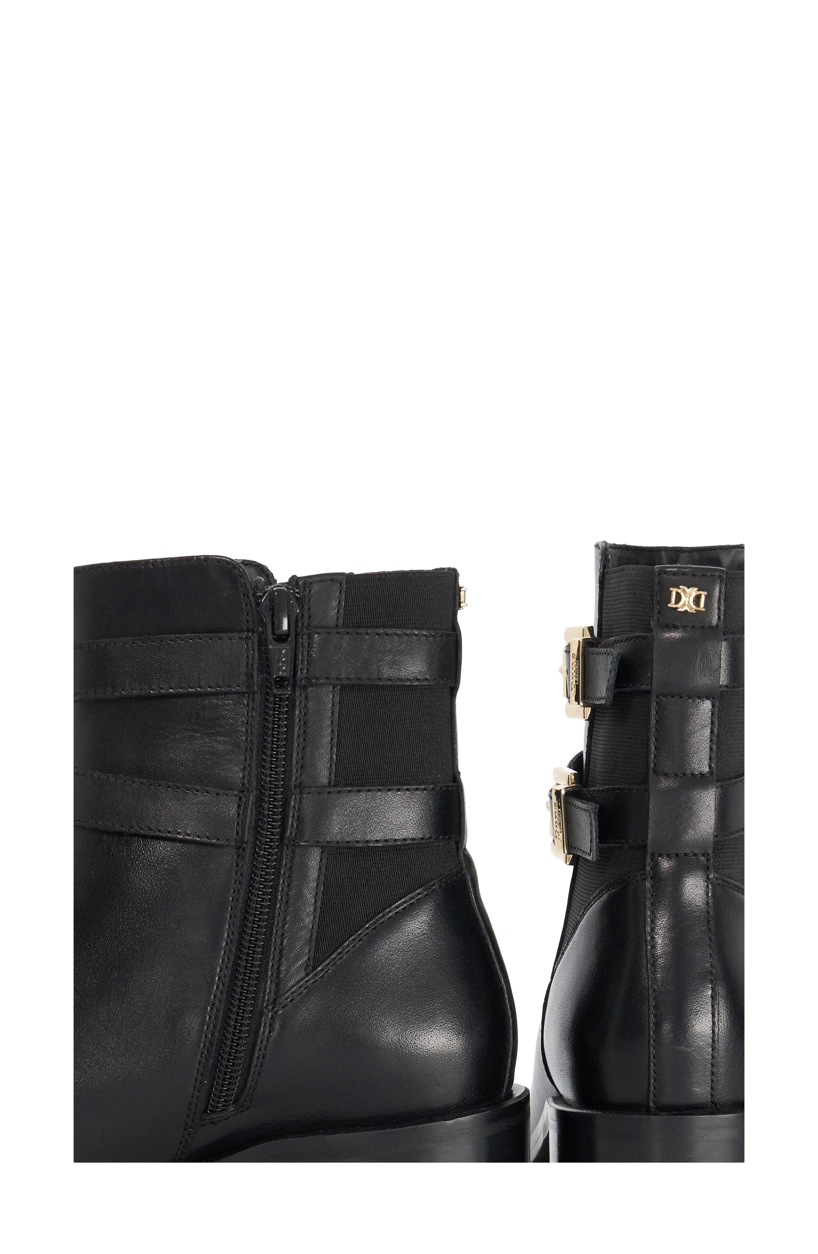 Patters Leather Bootie, Alternate, color, BLACK