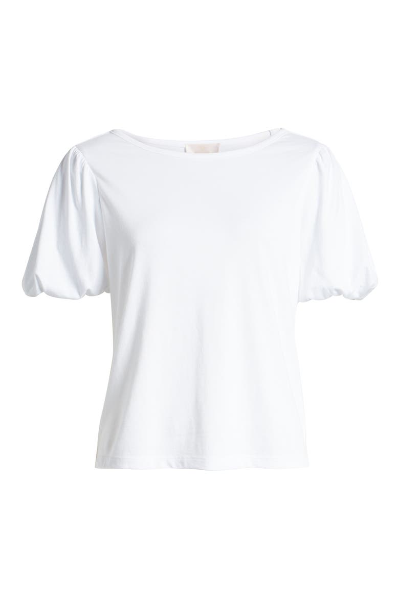 Bubble Sleeve Tee, Alternate, color, WHITE
