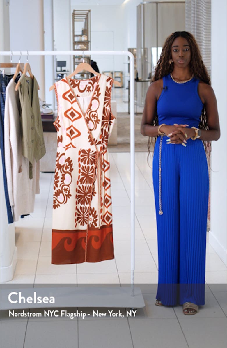 Cherette Wrap Midi Dress, sales video thumbnail