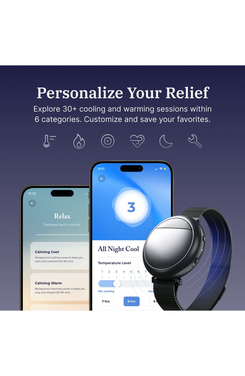 Embr Labs Embr Wave Smart Cooling & Warming Wristband, Alternate, color, Black