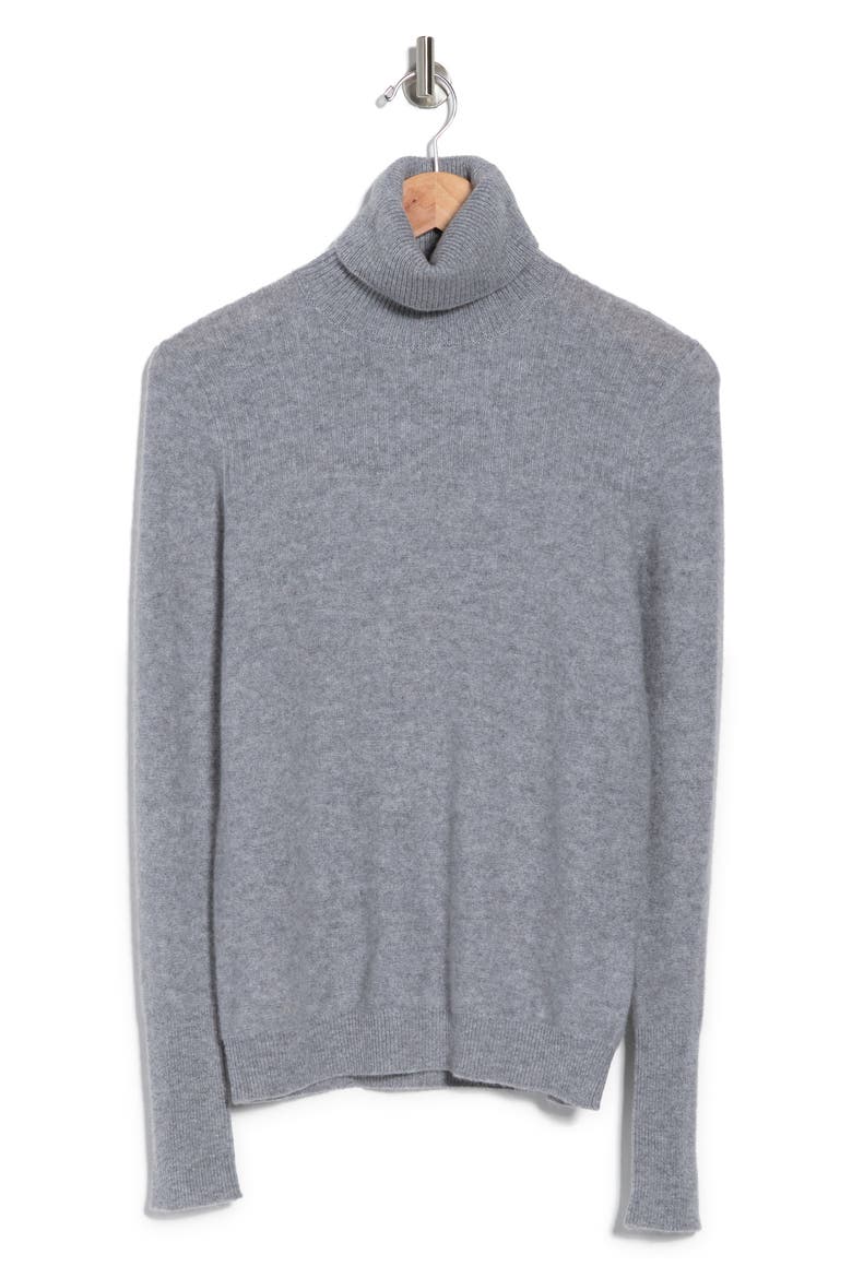 Kressy Cashmere Turtleneck Sweater, Alternate, color, GREY MELANGE