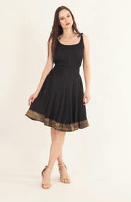 RAAS Zila Mini Dress with Bow Tie