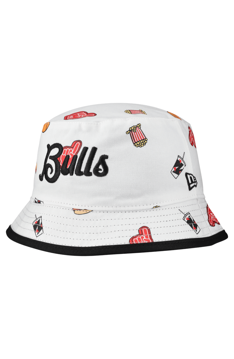 New Era Men's New Era White Chicago Bulls Team Cheer Reversible Bucket Hat, Main, color, White