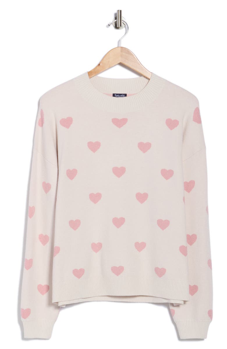 Splendid Icon Wool Blend Sweater, Alternate, color, Moonstone Grey/ Wildflower