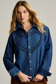 Lisa Todd Ruffled Up Button-Up Shirt
