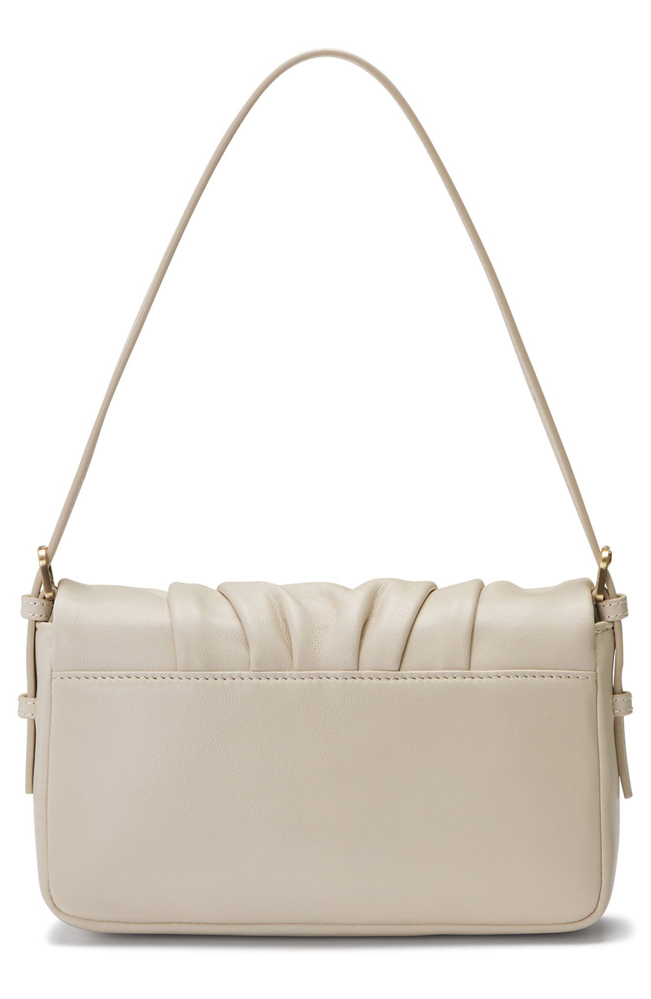 Oryany Bell Pleated Leather Shoulder Bag, Alternate, color, Vanilla Cream