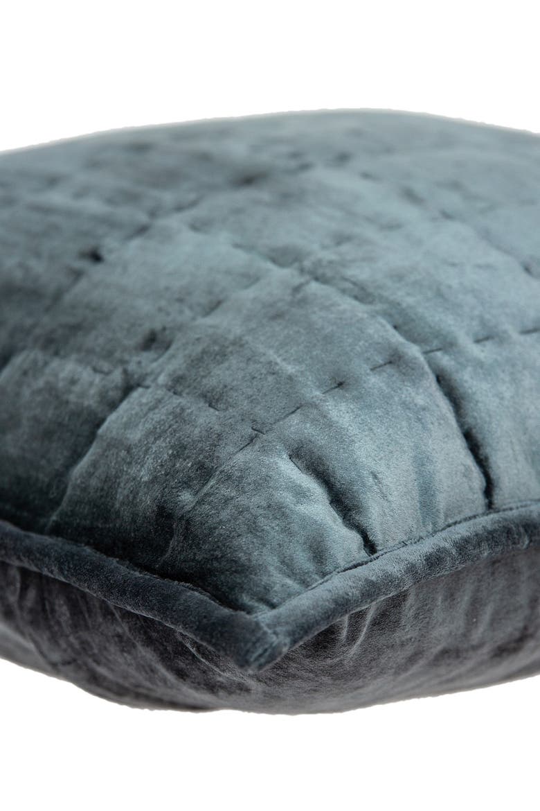 Anajar Transitional Solid Quilted Pillow - 20" x 20" - Charcoal, Alternate, color, CHARCOAL