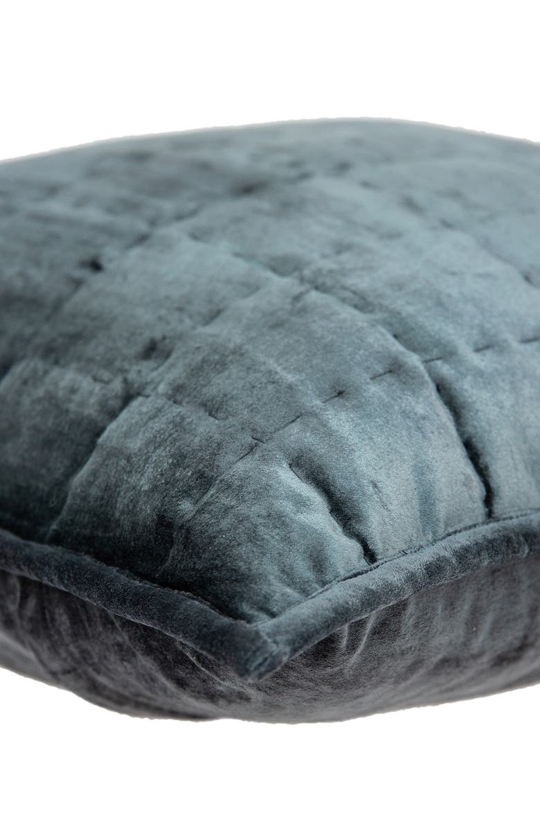PARKLAND COLLECTION Anajar Transitional Solid Quilted Pillow - 20" x 20" - Charcoal, Alternate, color, Charcoal