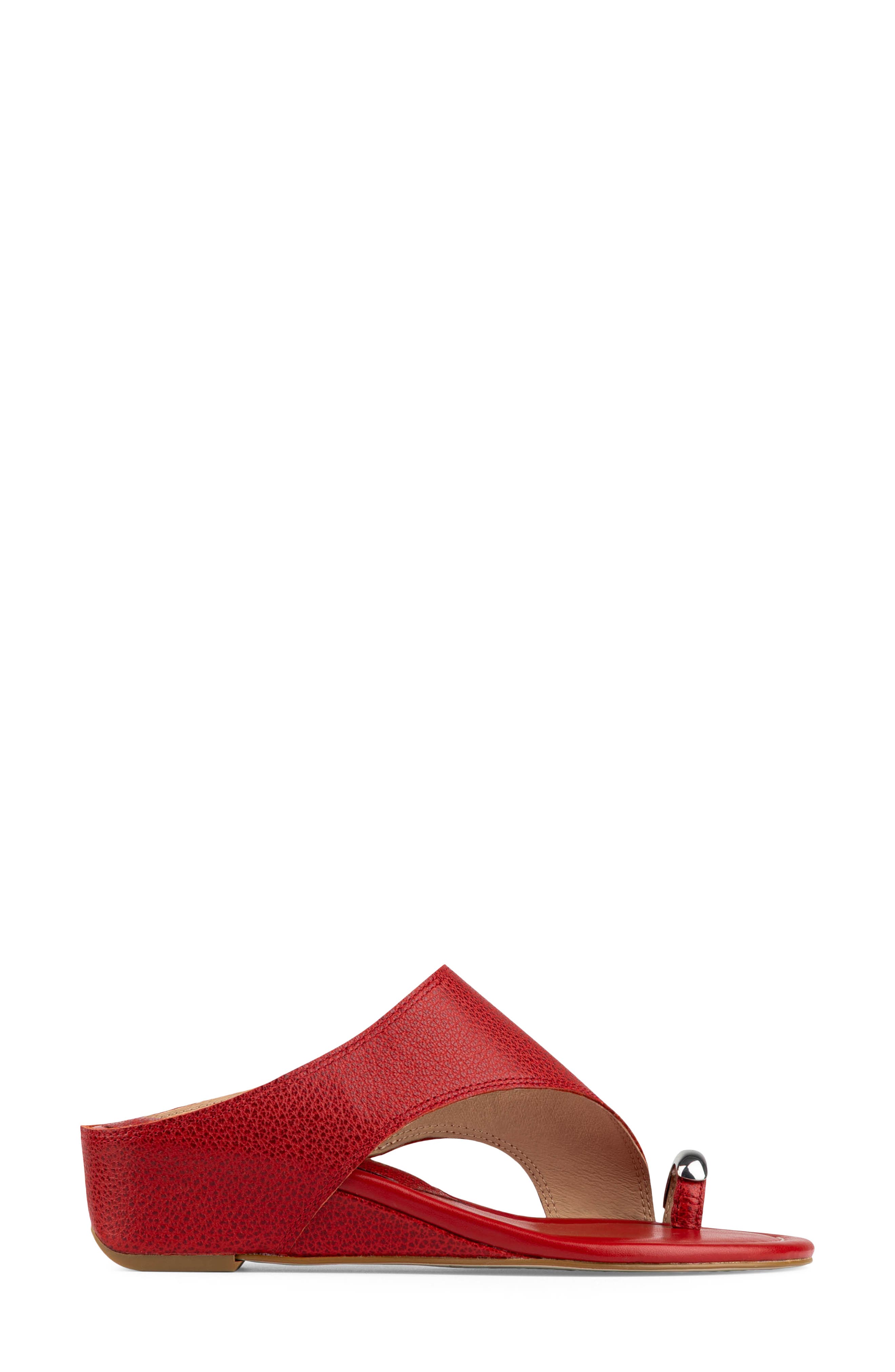Donald Pliner Vesna Toe Ring Wedge Sandal, Alternate, color, Tomato