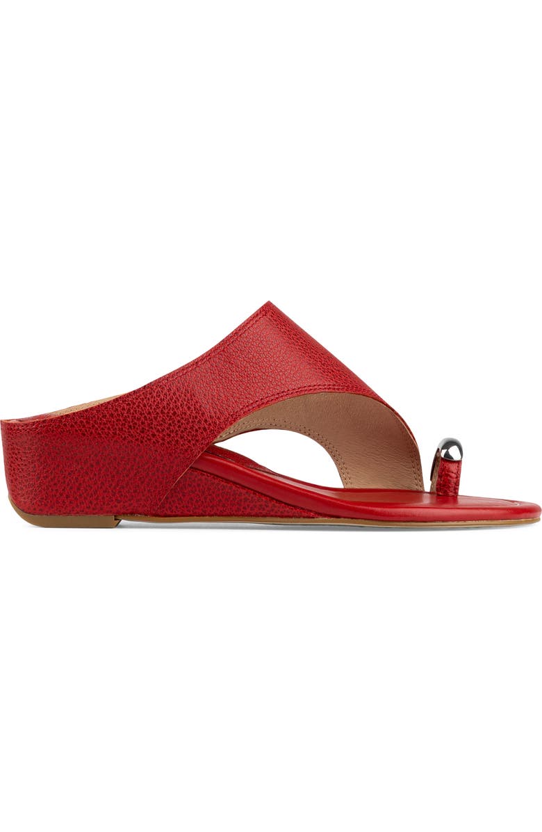 Donald Pliner Vesna Toe Ring Wedge Sandal, Alternate, color, Tomato