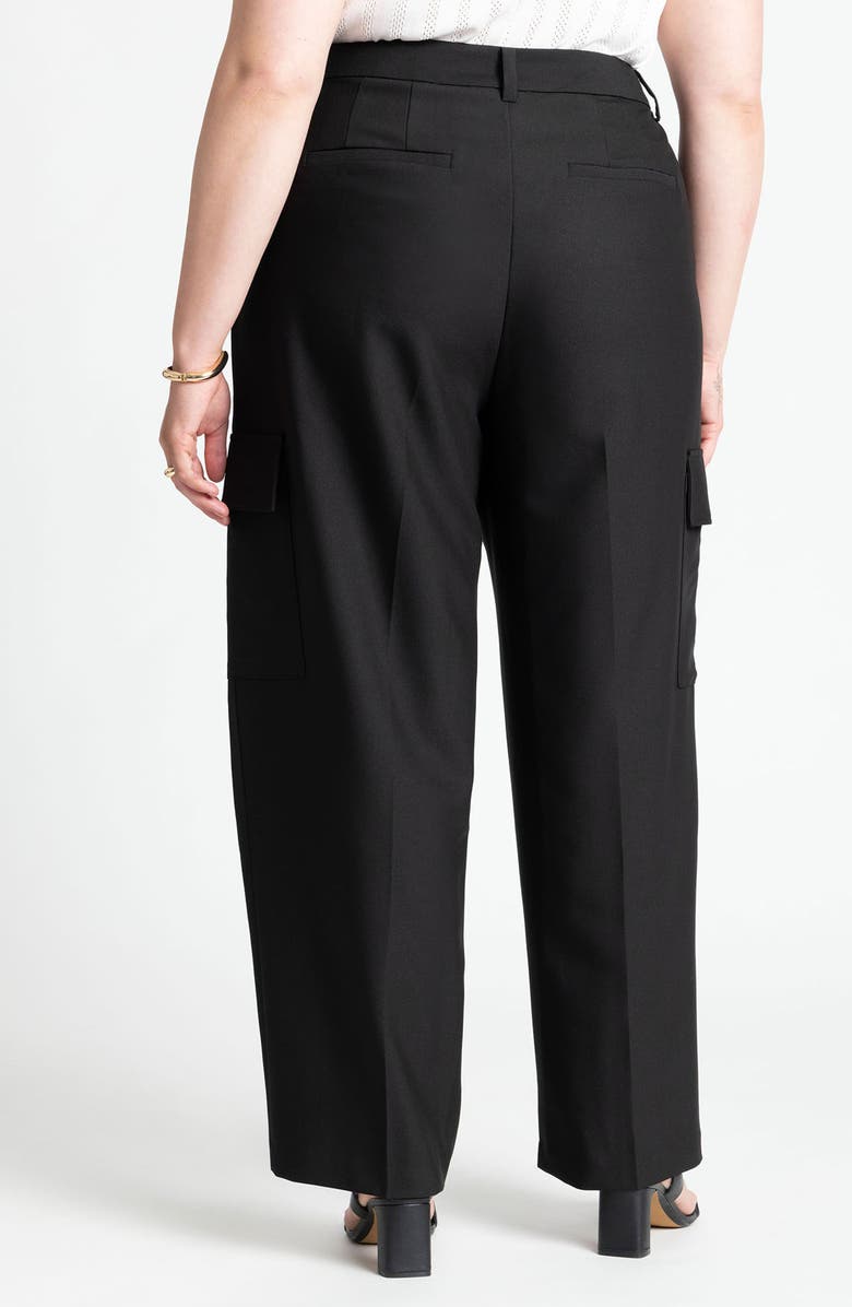 ELOQUII Pleated Cargo Pants, Alternate, color,