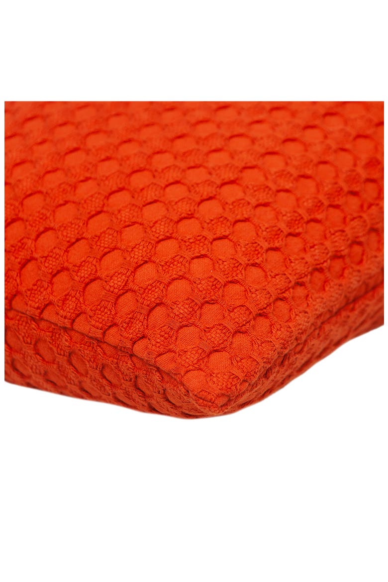 Embossed Throw Pillow, Alternate, color, ORANGE