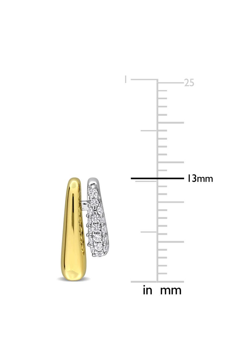 Lab-Grown White Sapphire Drop Earrings, Alternate, color, WHITE