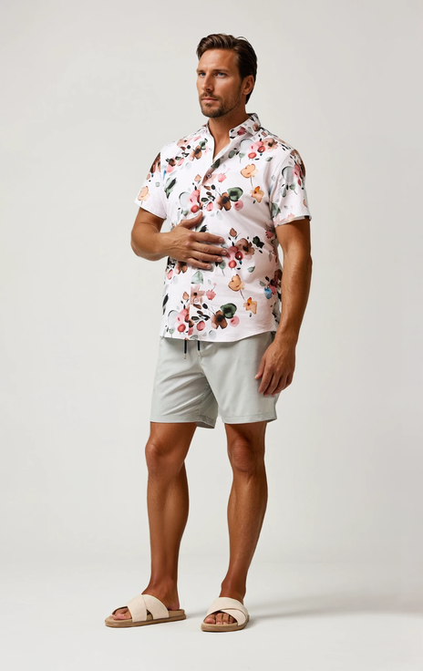 Birdseye Solid Swim Trunk