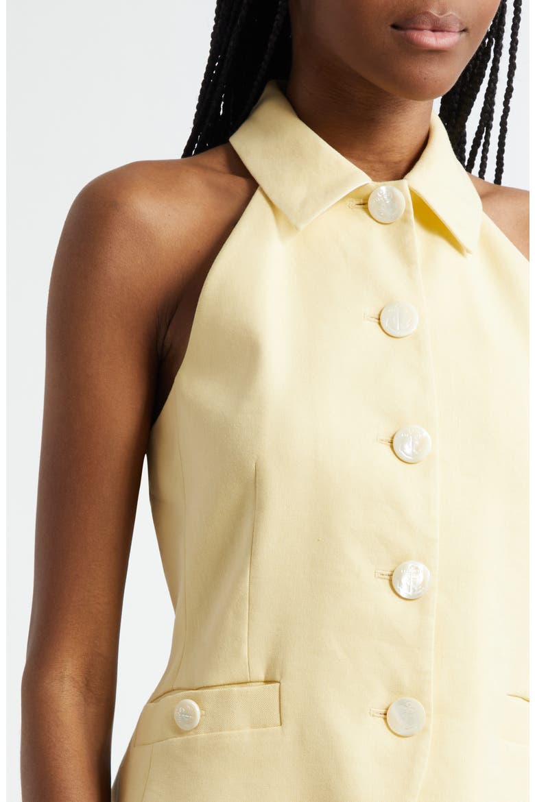 Orlinda Linen Blend Vest, Alternate, color, CHAMOMILE