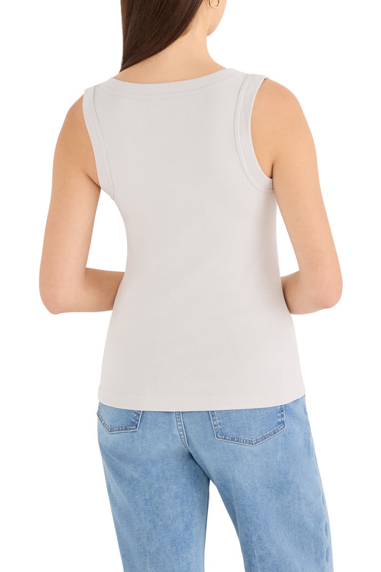 Perfect Knit Rib Scoop Neck Tank, Alternate, color, SILVER WISP