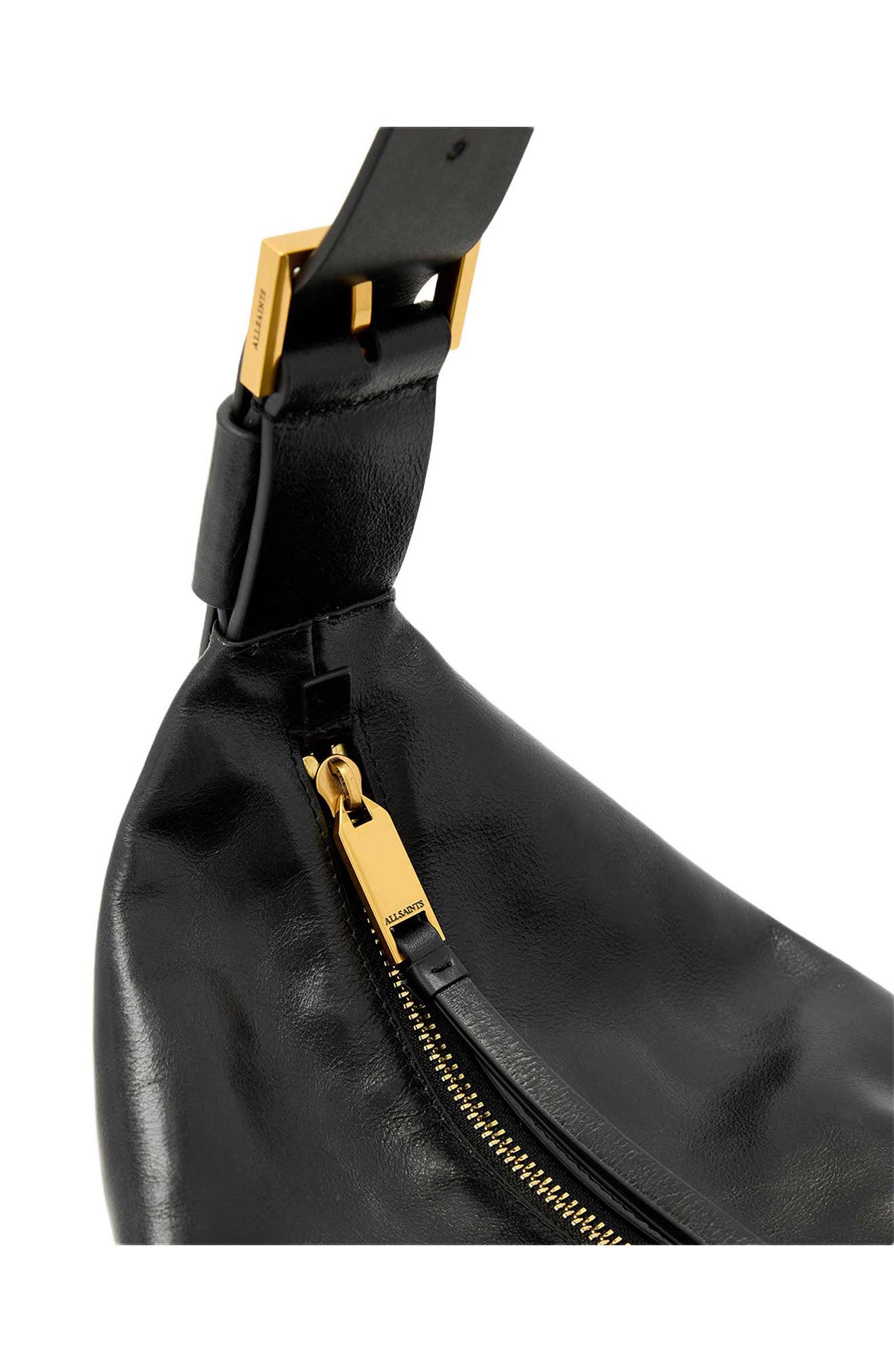 Женские сумки AllSaints Alba Shine Leather Shoulder — фото 6