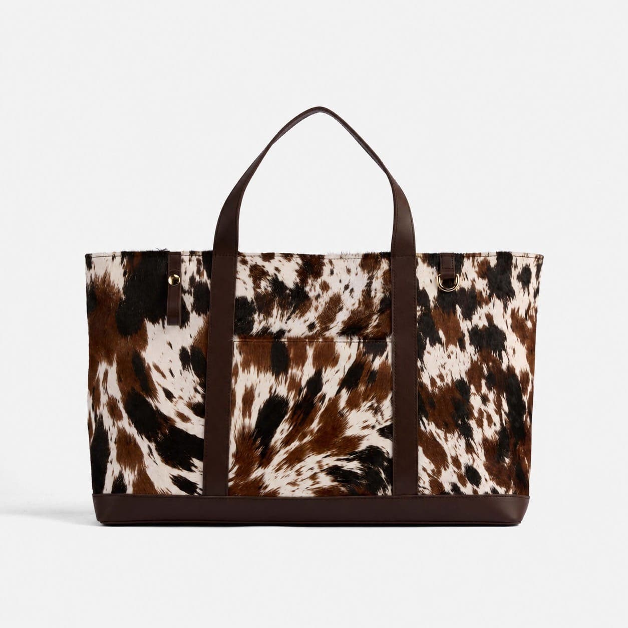 Cowhide Tote, Main, color, Darkhorse