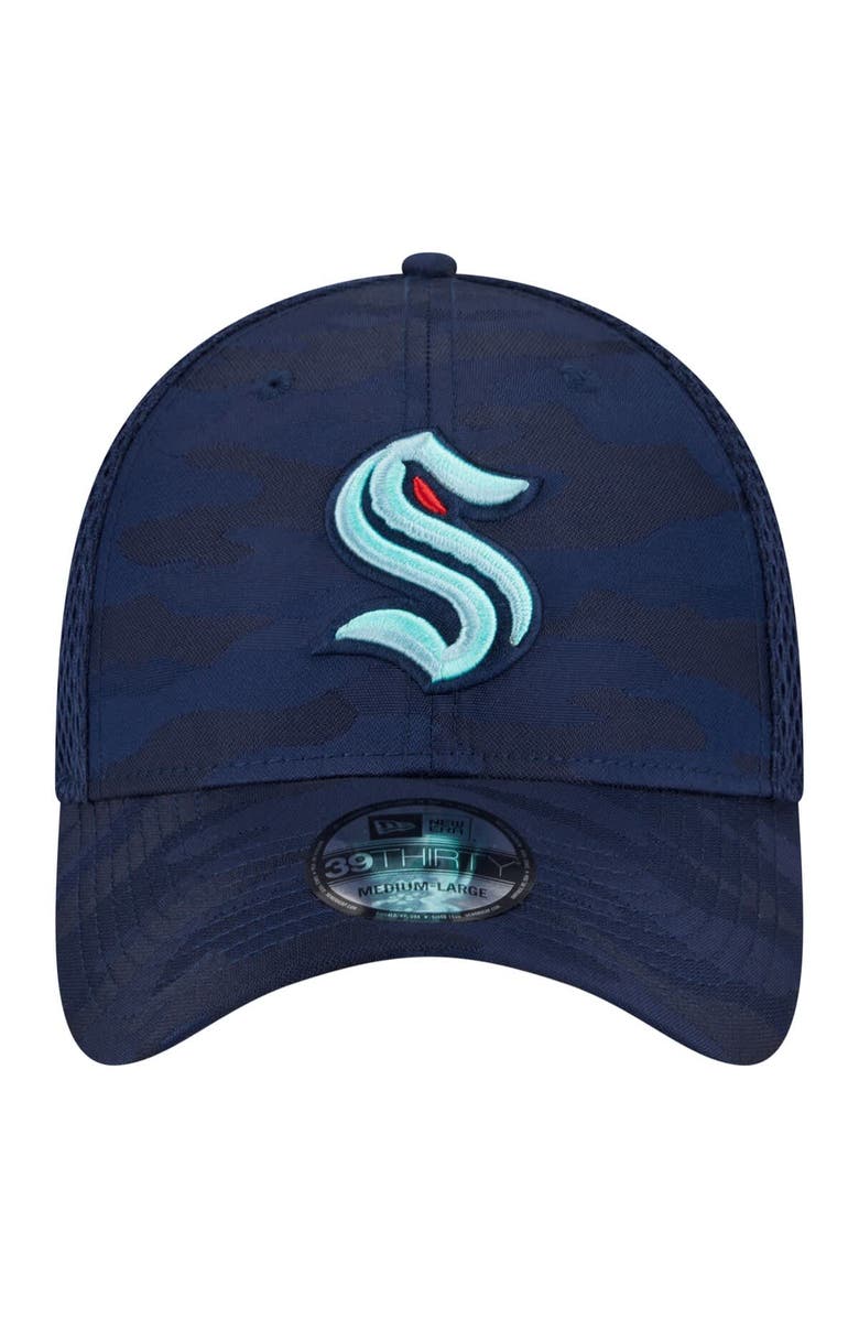 New Era Men's New Era  Deep Sea Blue Seattle Kraken Active Subtle Camo 39THIRTY Flex Hat, Alternate, color, 