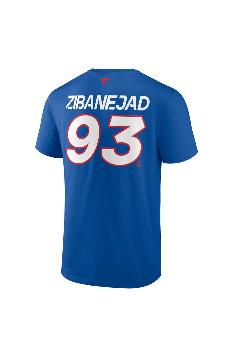 FANATICS Men's Fanatics Branded Mika Zibanejad Blue New York Rangers Authentic Pro Prime Name & Number T-Shirt, Alternate, color, Blue