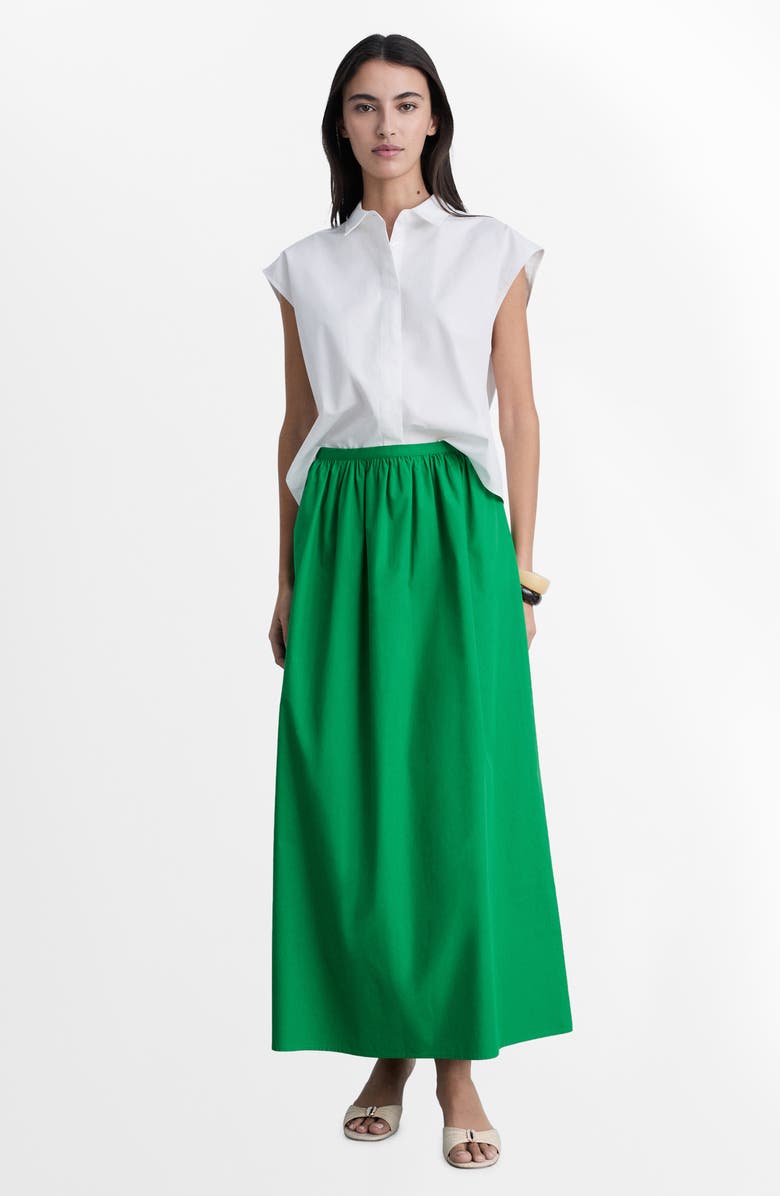 MANGO Flared Cotton Midi Skirt, Alternate, color, 