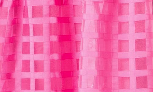 ENGLISH FACTORY ENGLISH FACTORY GRID PATTERN TIERED MIDI SHIRTDRESS 