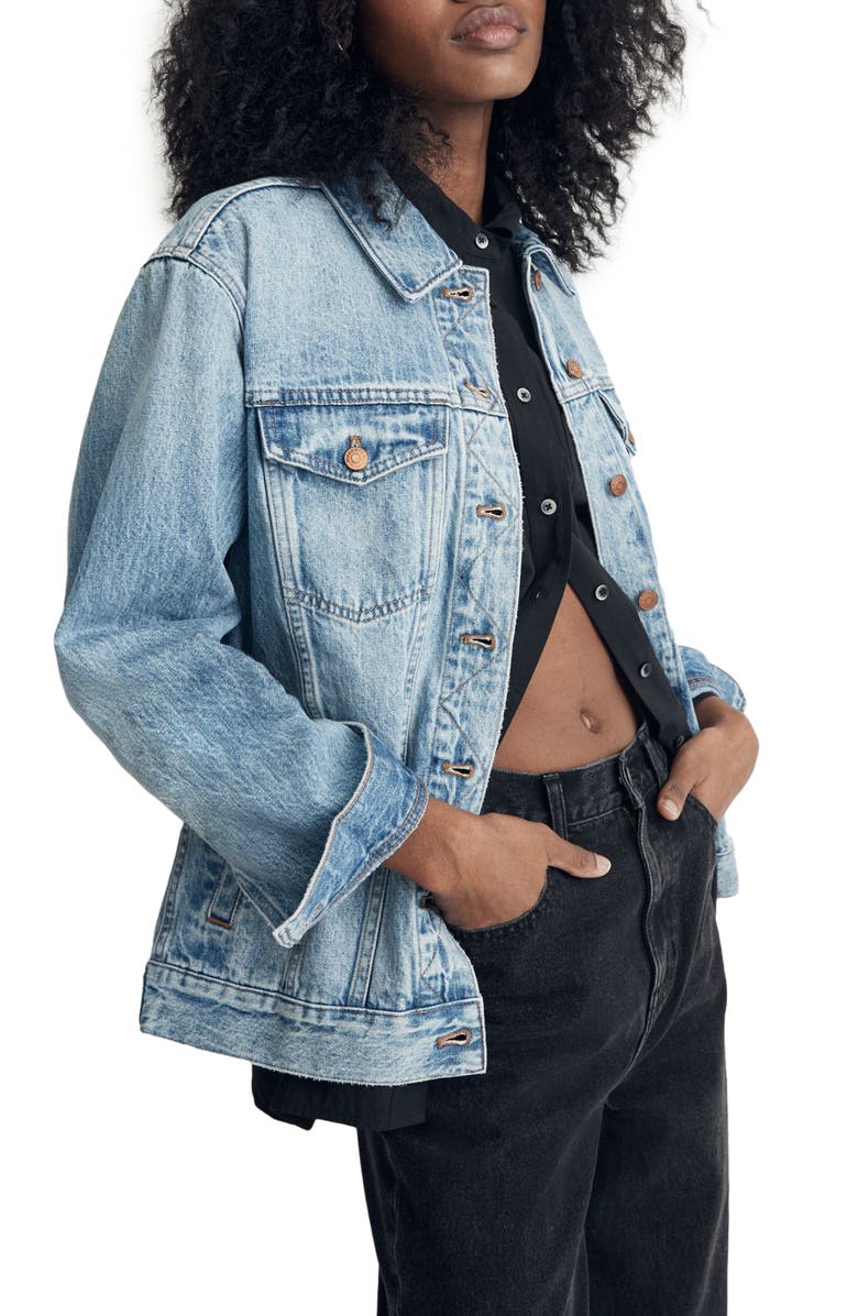 Madewell The Oversize Trucker Jean Jacket, Alternate, color, 