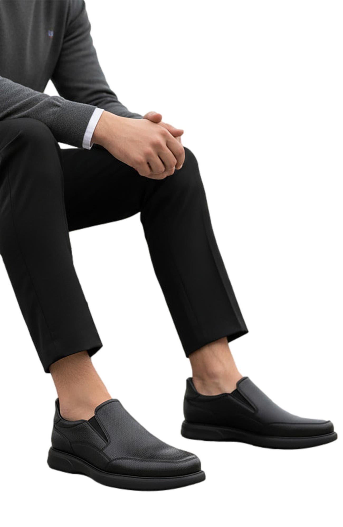 Marc Joseph New York Chicago Road Hands-Free Slip On Technology  Loafers, Alternate, color, Black Grainy Leather