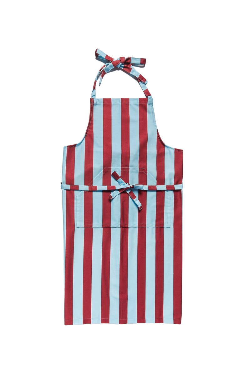 La DoubleJ Apron With Pocket Riga Bordeaux - Azzurro, Main, color, 