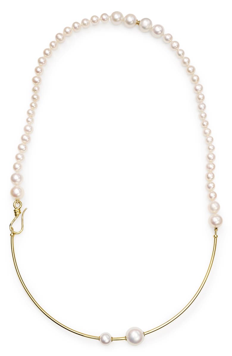 Ippolita 18K Gold Nova Wire Freshwater Pearl Necklace, Main, color, 