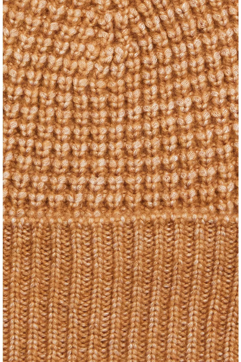 Waffle Cuff Beanie, Alternate, color, CHESTNUT