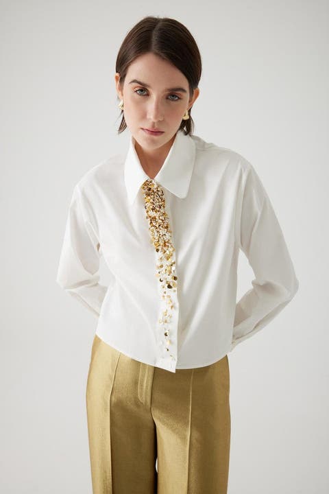 Audrey Embroidered Cotton Shirt