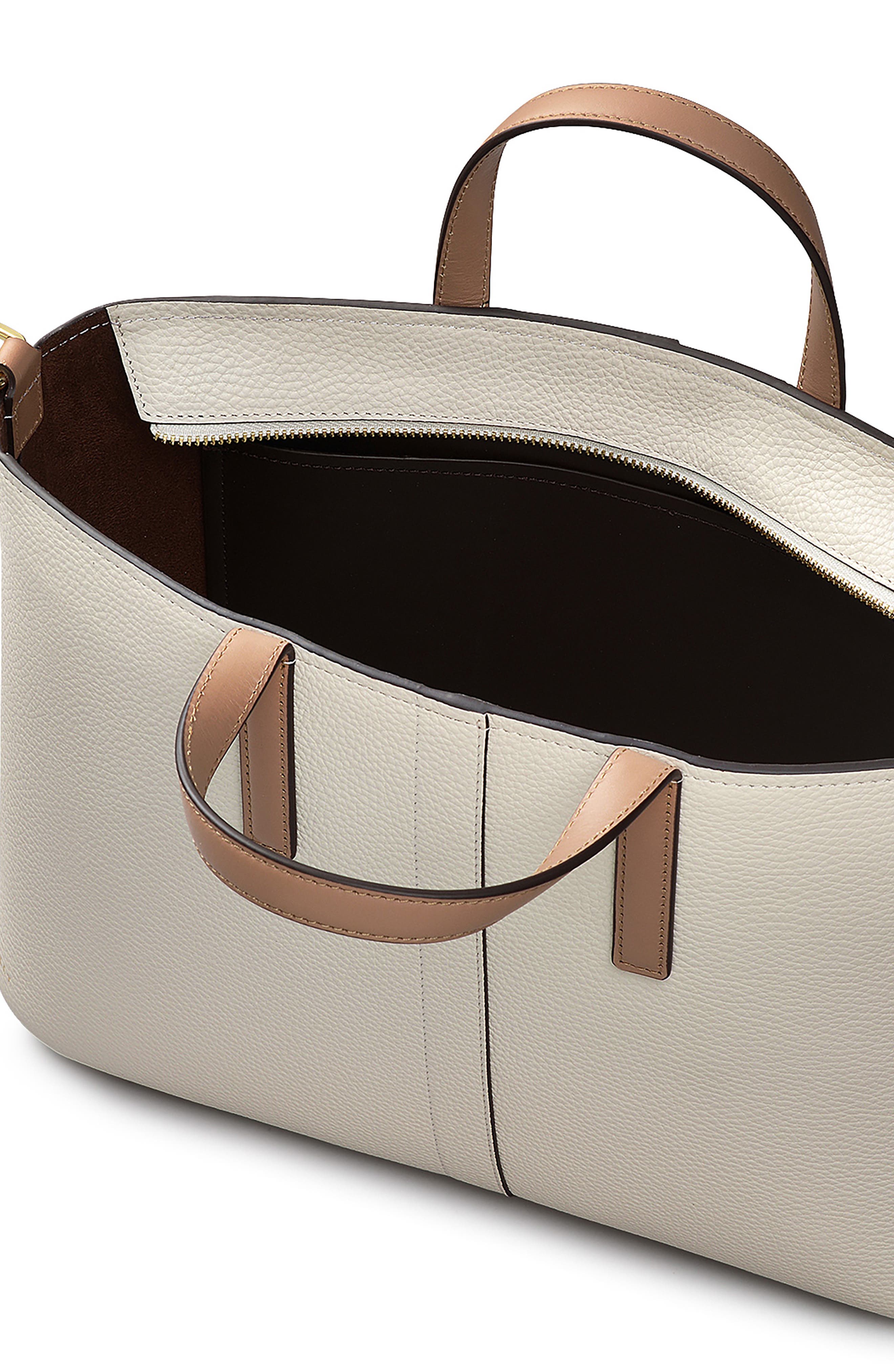 Newton Ave Leather Tote Bag, Alternate, color, CHALK
