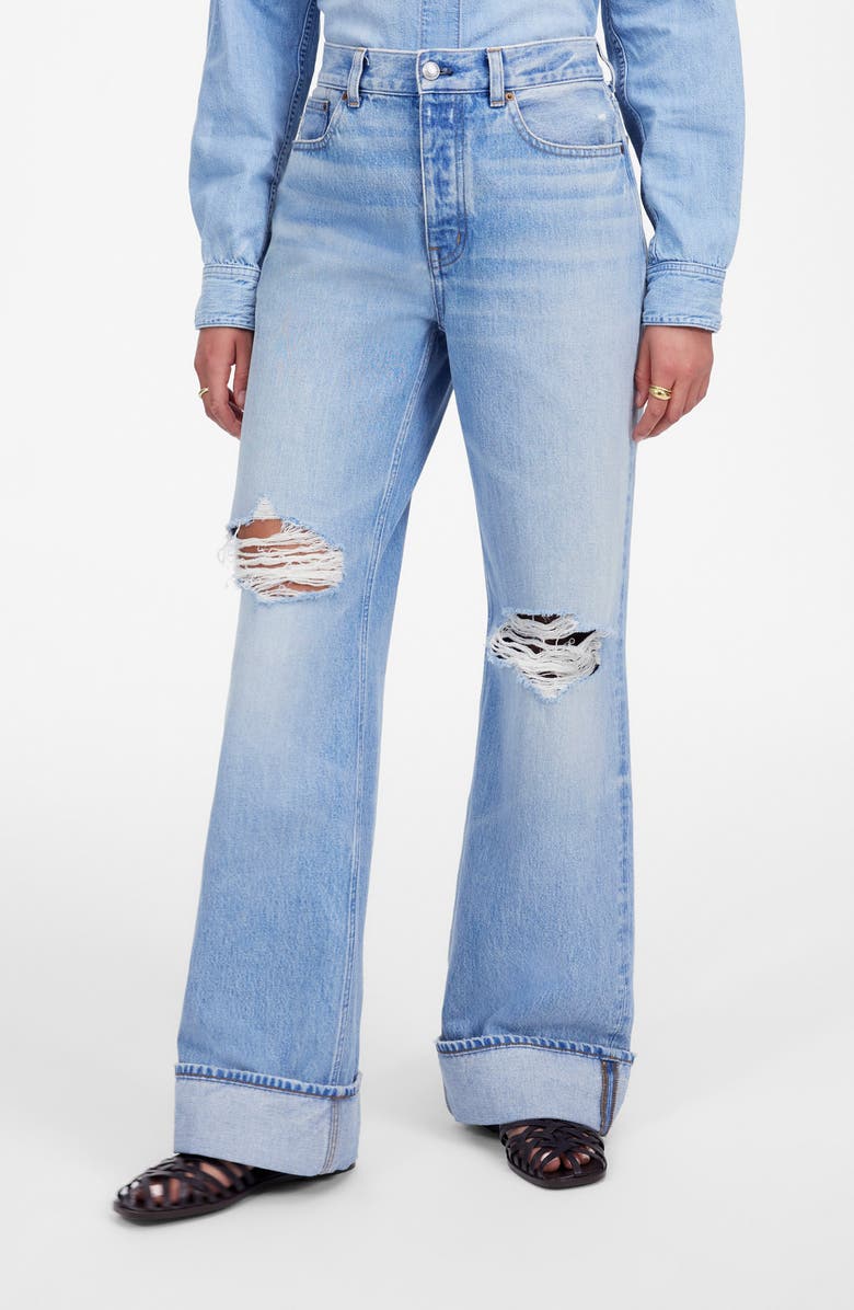 Madewell Low-Slung Ripped Baggy Jeans, Main, color,