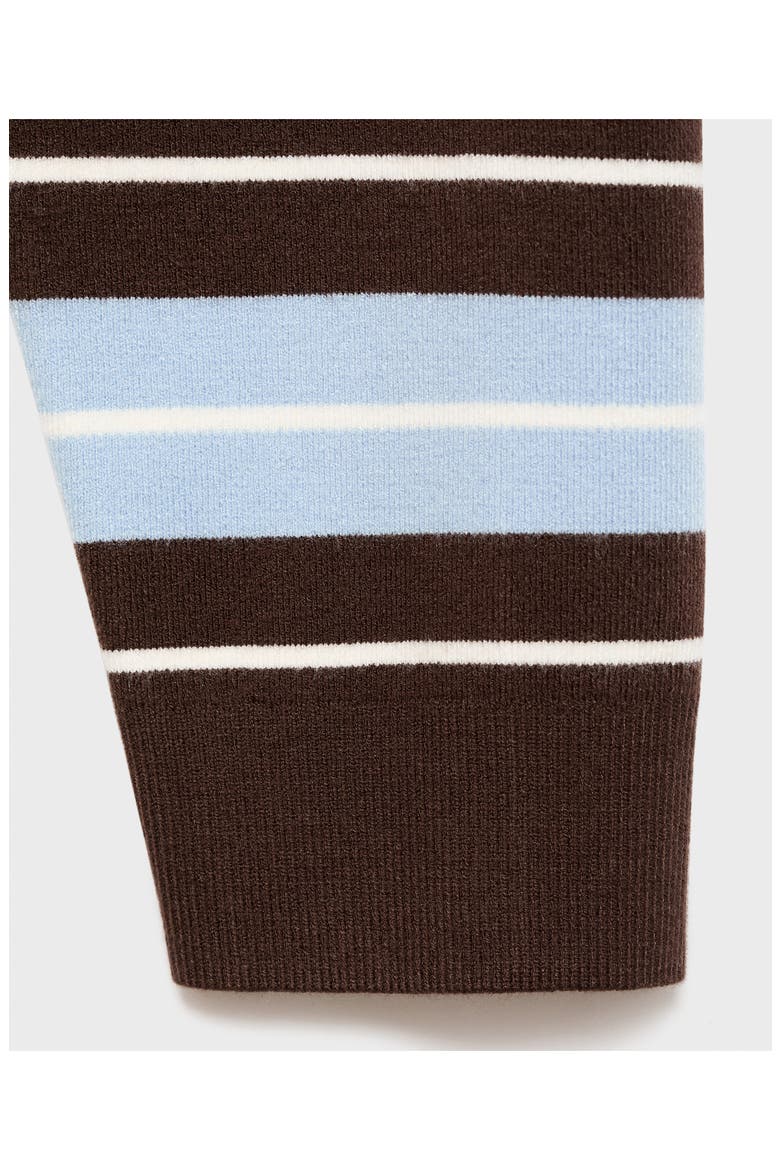 Lotuina Stripe Sweater, Alternate, color, CHOCOLATE