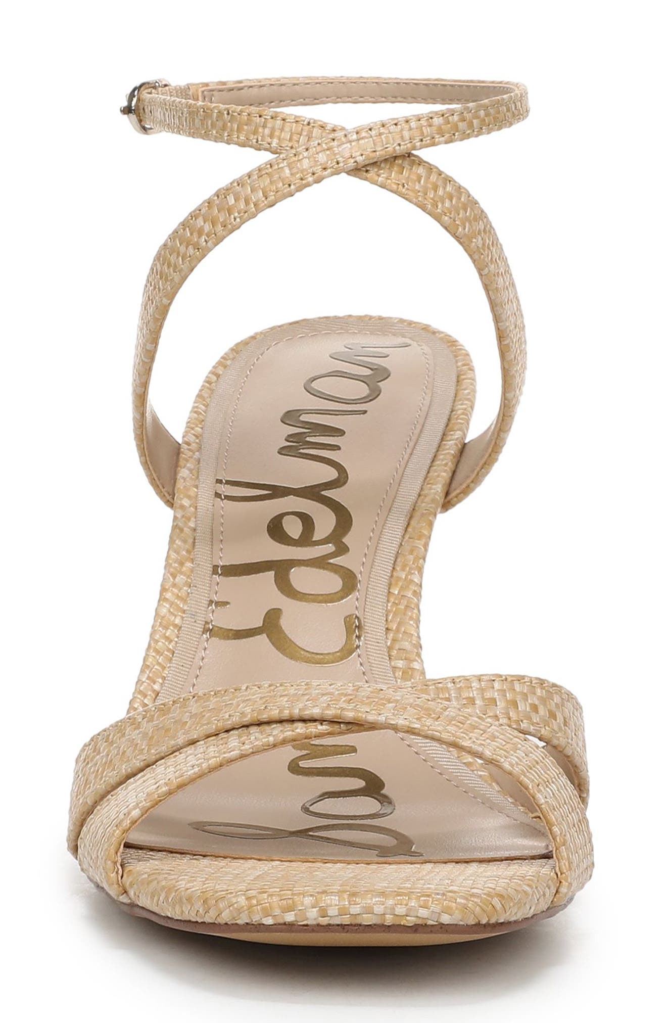 Davi Ankle Strap Wedge Sandal, Alternate, color, BLEACHED BEECHWOOD