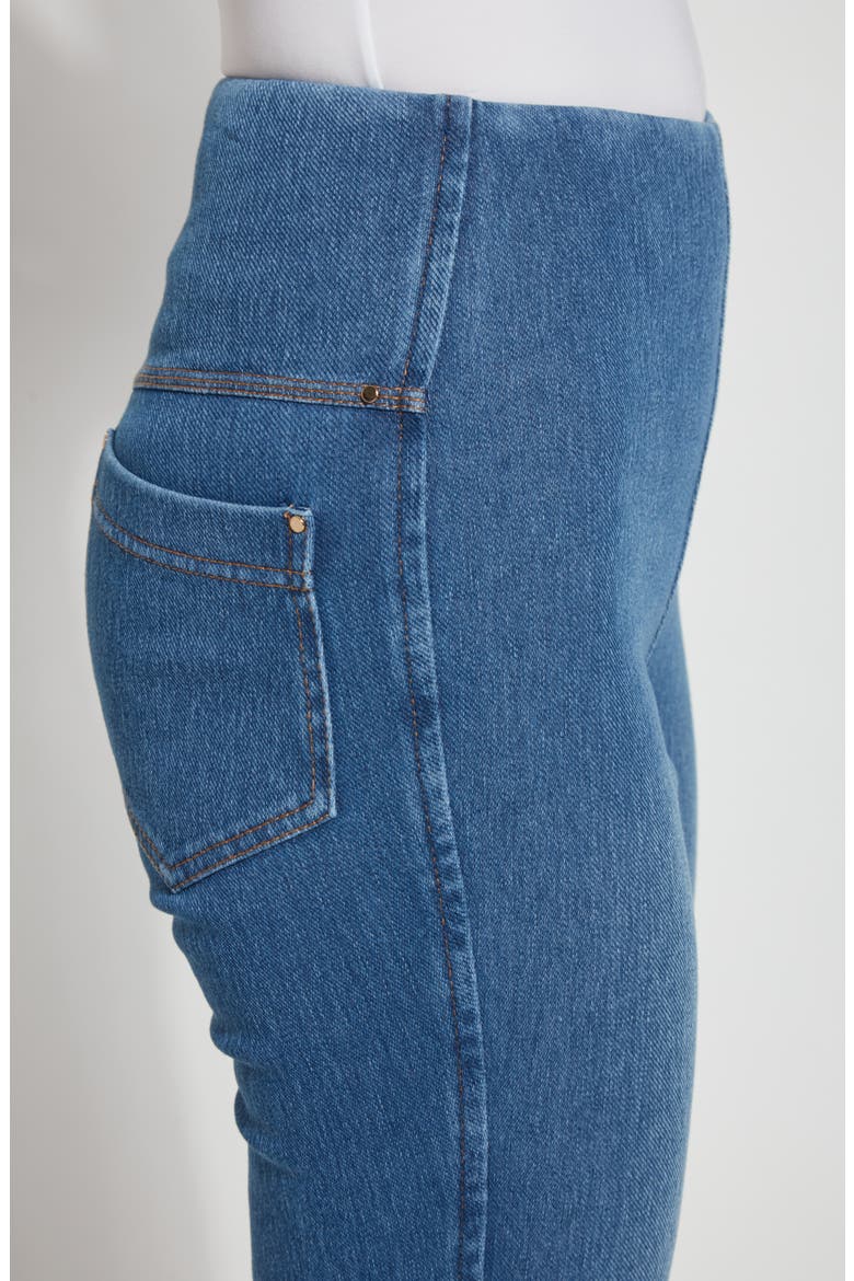 'Lyssentials Pull-On Baby Bootcut Ankle Jeans, Alternate, color, MIDWASH