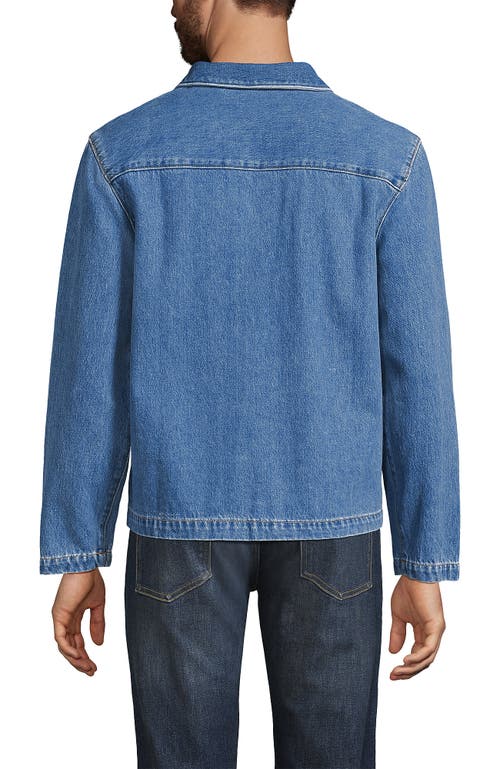 Lands' End Lightweight Full Zip Jacket In Blue