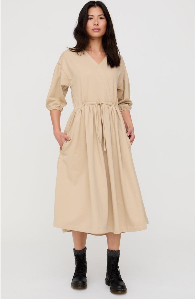 Turtledove London Organic Cotton Belle Dress, Alternate, color, Stone